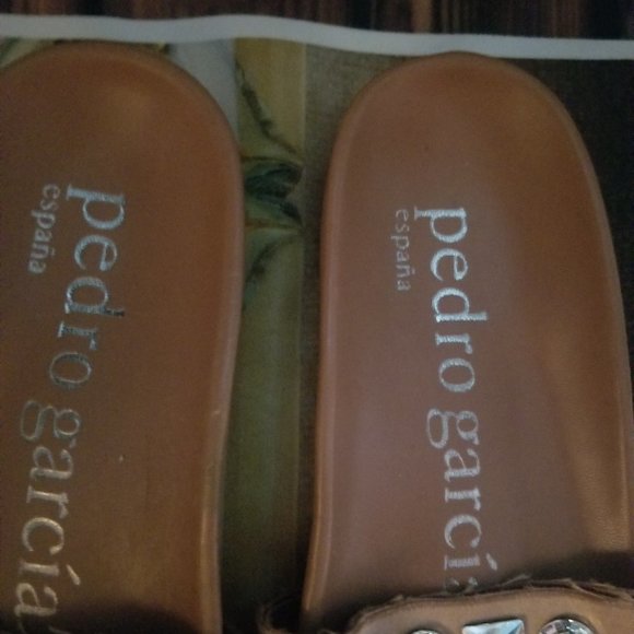 Pedro Garcia Adana Shoe  Buttery soft leather Rhinestones Slide SZ 5 - Picture 4 of 8